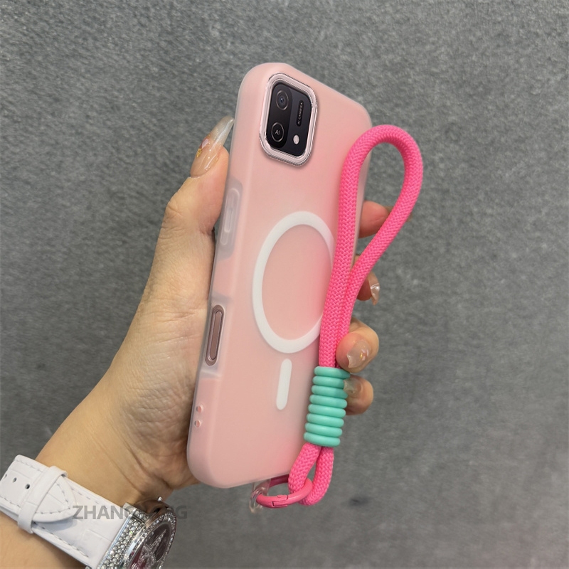 Ốp Lưng Cho OPPO A16K Silicone TPU Mềm Ốp Lưng Điện Thoại Hút Từ Tính Cao Cấp Thẩm Mỹ Thiết Kế Mới Dây Treo Miễn Phí Và Tinh Tế