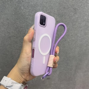 Ốp Lưng Cho OPPO A16K Silicone TPU Mềm Ốp Lưng Điện Thoại Hút Từ Tính Cao Cấp Thẩm Mỹ Thiết Kế Mới Dây Treo Miễn Phí Và Tinh Tế