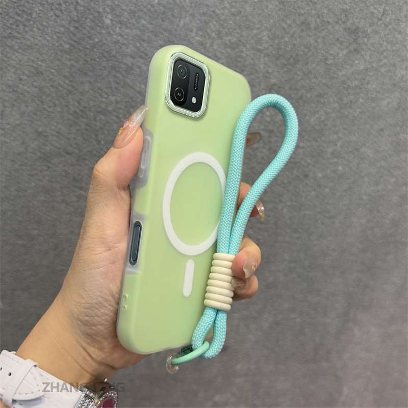 Ốp Lưng Cho OPPO A16K Silicone TPU Mềm Ốp Lưng Điện Thoại Hút Từ Tính Cao Cấp Thẩm Mỹ Thiết Kế Mới Dây Treo Miễn Phí Và Tinh Tế