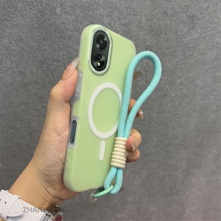 Ốp Lưng Cho OPPO A38 A18 A60 Ốp Điện Thoại Silicon Cao Cấp Cảm Giác Da 2 Trong 1 Thiết Kế Thẩm Mỹ Có Chức Năng Hút Từ Tính Và Dây Miễn Phí