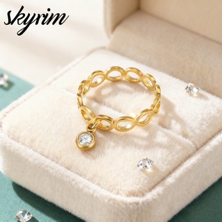SKYRIM Titan Thép Không Gỉ Vòng Kim Cương Mặt Dây Chuyền, Trang Sức Thời Trang Cho Nam Giới Và Phụ Nữ