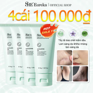 SHE Eureka Chlorella Tẩy Da Chết Mặt & Body 2in1 - Chlorella, Dịu Nhẹ, Dễ Rửa Sạch|Tẩy Tế Bào Chết Mặt, Da Sạch Mịn, Tươi Mới|Tẩy Da Chết Toàn Thân, Làm Sáng Da, Mềm Mượt