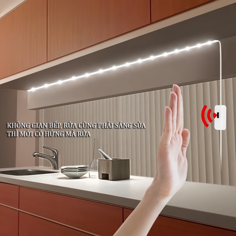 Đèn LED Tủ Bếp (5 mét) Cảm biến chuyển động/Led BếP SiêU SáNg/đèN BếP CảM BiếN/Led Strip Với Power Plug Light Strip | BigBuy360 - bigbuy360.vn