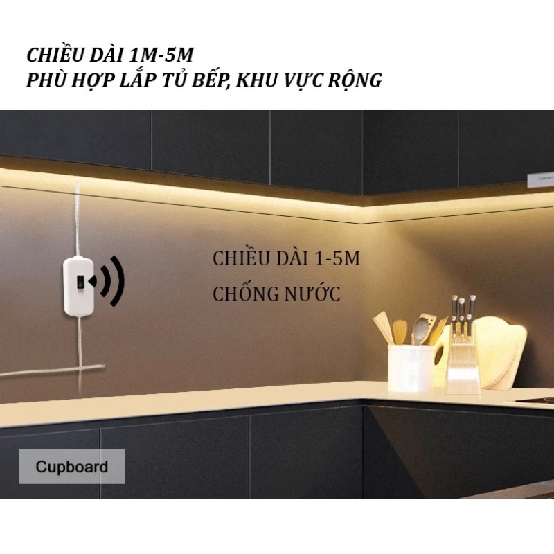 Đèn LED Tủ Bếp (5 mét) Cảm biến chuyển động/Led BếP SiêU SáNg/đèN BếP CảM BiếN/Led Strip Với Power Plug Light Strip | BigBuy360 - bigbuy360.vn