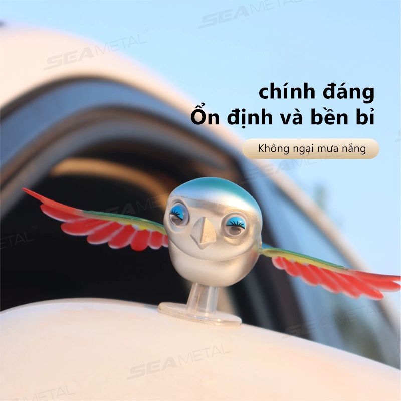 SEAMETAL Xe mô phỏng chim bay trang trí động năng, điêu khắc cối xay gió, không cắm phích
