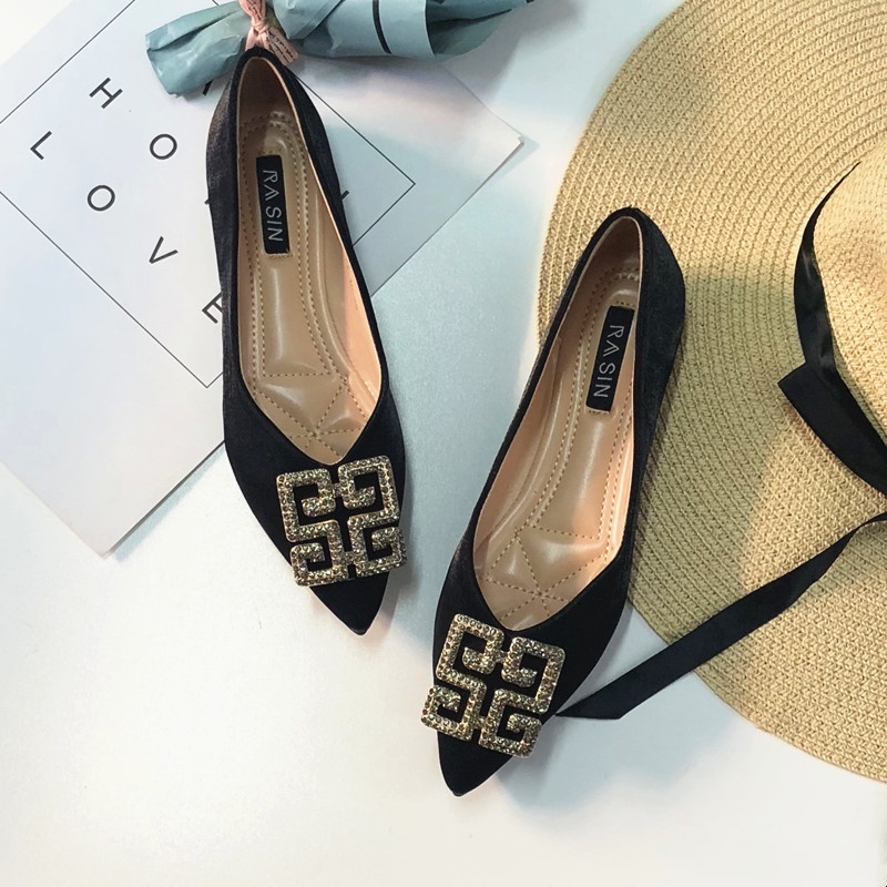 Size Lớn Giày Đế Bằng Nữ Size Lớn 46 Size 45 Size 44 Clear Stock QIUJING2025