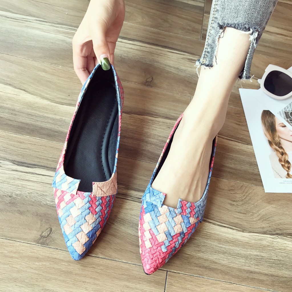 Size Lớn Giày Đế Bằng Nữ Size Lớn 46 Size 45 Size 44 Clear Stock QIUJING2025