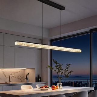 AIMI Acrylic Sắt Rèn Mặt Dây Chuyền Dài Thích Hợp Cho Nhà Bếp Thanh Nhà Hiện Đại Phòng Khách Phòng Ngủ Đèn Treo Tricolor