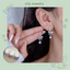 Bông tai ngọc trai nơ thời trang Bông tai nữ Zircon đa năng thanh lịch