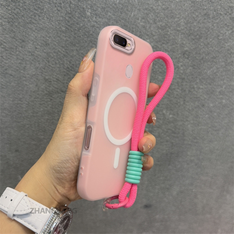 Ốp Lưng Cho OPPO A5S A12 A7 F9 Silicon TPU Mềm Ốp Lưng Điện Thoại Hút Từ Tính Cao Cấp Thẩm Mỹ Thiết Kế Mới Dây Treo Miễn Phí Và Tinh Tế