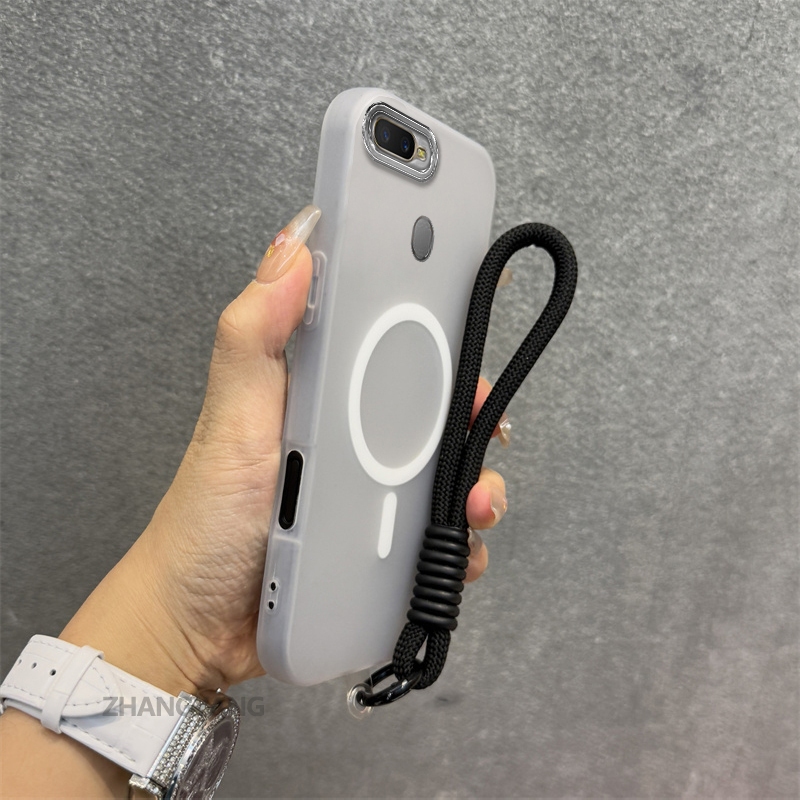 Ốp Lưng Cho OPPO A5S A12 A7 F9 Silicon TPU Mềm Ốp Lưng Điện Thoại Hút Từ Tính Cao Cấp Thẩm Mỹ Thiết Kế Mới Dây Treo Miễn Phí Và Tinh Tế