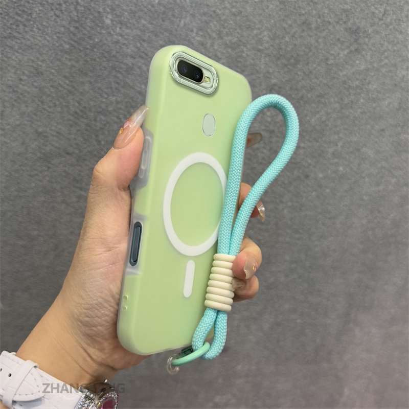 Ốp Lưng Cho OPPO A5S A12 A7 F9 Silicon TPU Mềm Ốp Lưng Điện Thoại Hút Từ Tính Cao Cấp Thẩm Mỹ Thiết Kế Mới Dây Treo Miễn Phí Và Tinh Tế