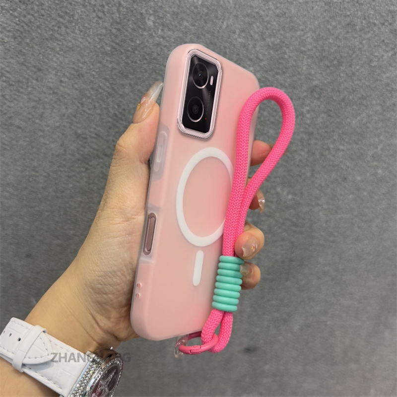 Ốp Lưng Cho OPPO A36 A76 A96 Silicon TPU Mềm Ốp Lưng Điện Thoại Hút Từ Tính Cao Cấp Thẩm Mỹ Thiết Kế Mới Dây Treo Miễn Phí Và Tinh Tế