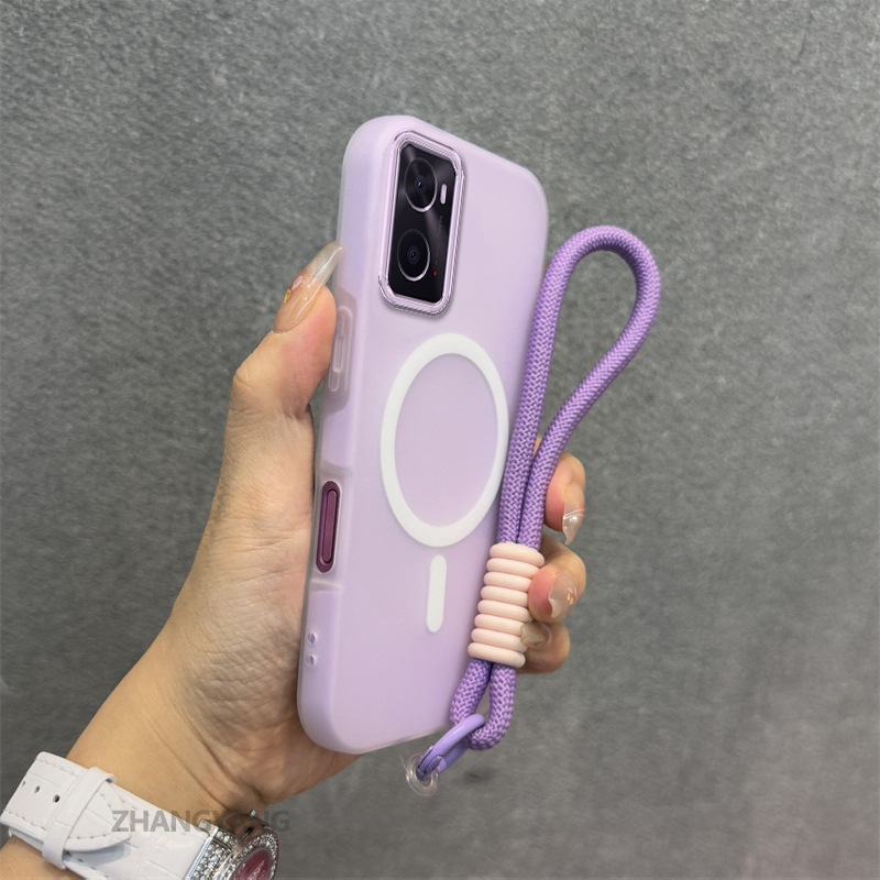 Ốp Lưng Cho OPPO A36 A76 A96 Silicon TPU Mềm Ốp Lưng Điện Thoại Hút Từ Tính Cao Cấp Thẩm Mỹ Thiết Kế Mới Dây Treo Miễn Phí Và Tinh Tế