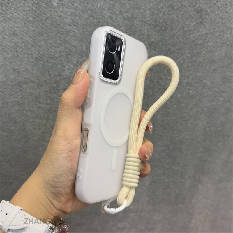 Ốp Lưng Cho OPPO A36 A76 A96 Silicon TPU Mềm Ốp Lưng Điện Thoại Hút Từ Tính Cao Cấp Thẩm Mỹ Thiết Kế Mới Dây Treo Miễn Phí Và Tinh Tế