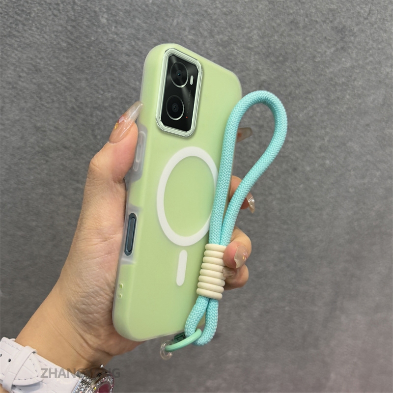 Ốp Lưng Cho OPPO A36 A76 A96 Silicon TPU Mềm Ốp Lưng Điện Thoại Hút Từ Tính Cao Cấp Thẩm Mỹ Thiết Kế Mới Dây Treo Miễn Phí Và Tinh Tế