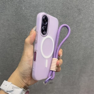 Ốp Lưng Cho OPPO A98 A97 5G Silicone TPU Mềm Ốp Lưng Điện Thoại Hút Từ Tính Cao Cấp Thẩm Mỹ Thiết Kế Mới Dây Treo Miễn Phí Và Tinh Tế