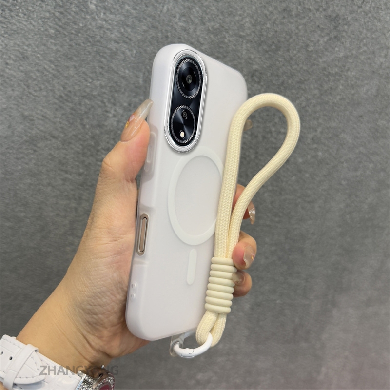 Ốp Lưng Cho OPPO A98 A97 5G Silicone TPU Mềm Ốp Lưng Điện Thoại Hút Từ Tính Cao Cấp Thẩm Mỹ Thiết Kế Mới Dây Treo Miễn Phí Và Tinh Tế