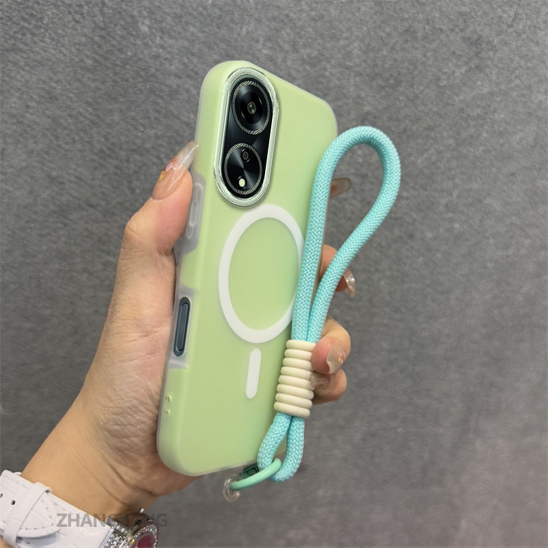 Ốp Lưng Cho OPPO A98 A97 5G Silicone TPU Mềm Ốp Lưng Điện Thoại Hút Từ Tính Cao Cấp Thẩm Mỹ Thiết Kế Mới Dây Treo Miễn Phí Và Tinh Tế