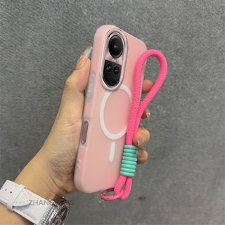 Ốp Lưng Cho OPPO RENO 10 5G RENO 10 Pro 5G Vỏ Điện Thoại Silicon Cao Cấp Cảm Giác Da 2 Trong 1 Thiết Kế Thẩm Mỹ Có Chức Năng Hút Từ Tính Và Dây Miễn Phí