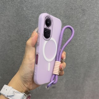 Ốp Lưng Cho OPPO RENO 10 5G RENO 10 Pro 5G Vỏ Điện Thoại Silicon Cao Cấp Cảm Giác Da 2 Trong 1 Thiết Kế Thẩm Mỹ Có Chức Năng Hút Từ Tính Và Dây Miễn Phí