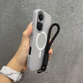 Ốp Lưng Cho OPPO RENO 10 5G RENO 10 Pro 5G Vỏ Điện Thoại Silicon Cao Cấp Cảm Giác Da 2 Trong 1 Thiết Kế Thẩm Mỹ Có Chức Năng Hút Từ Tính Và Dây Miễn Phí