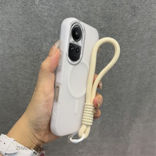 Ốp Lưng Cho OPPO RENO 10 5G RENO 10 Pro 5G Vỏ Điện Thoại Silicon Cao Cấp Cảm Giác Da 2 Trong 1 Thiết Kế Thẩm Mỹ Có Chức Năng Hút Từ Tính Và Dây Miễn Phí
