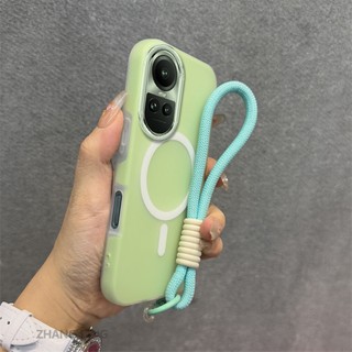 Ốp Lưng Cho OPPO RENO 10 5G RENO 10 Pro 5G Vỏ Điện Thoại Silicon Cao Cấp Cảm Giác Da 2 Trong 1 Thiết Kế Thẩm Mỹ Có Chức Năng Hút Từ Tính Và Dây Miễn Phí
