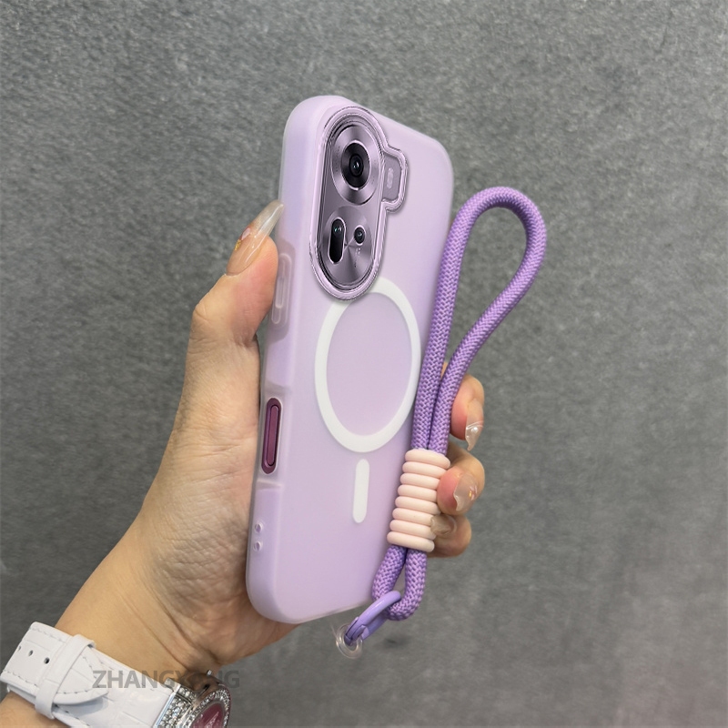 Ốp Lưng Cho OPPO RENO 11 5G RENO 11 Pro 5G Silicone TPU Mềm Ốp Lưng Điện Thoại Hút Từ Tính Cao Cấp Thẩm Mỹ Thiết Kế Mới Dây Treo Miễn Phí Và Tinh Tế