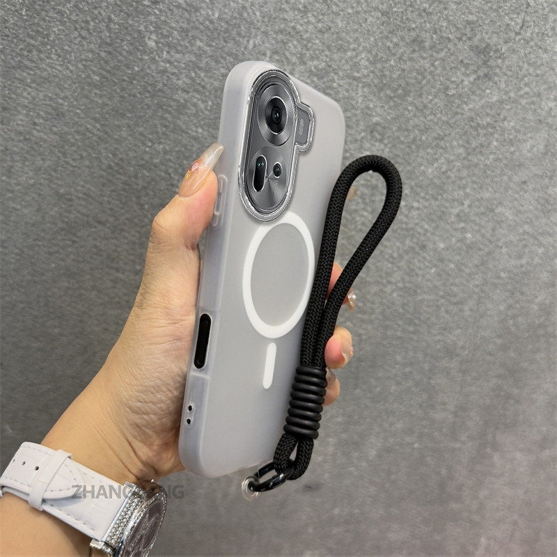 Ốp Lưng Cho OPPO RENO 11 5G RENO 11 Pro 5G Silicone TPU Mềm Ốp Lưng Điện Thoại Hút Từ Tính Cao Cấp Thẩm Mỹ Thiết Kế Mới Dây Treo Miễn Phí Và Tinh Tế