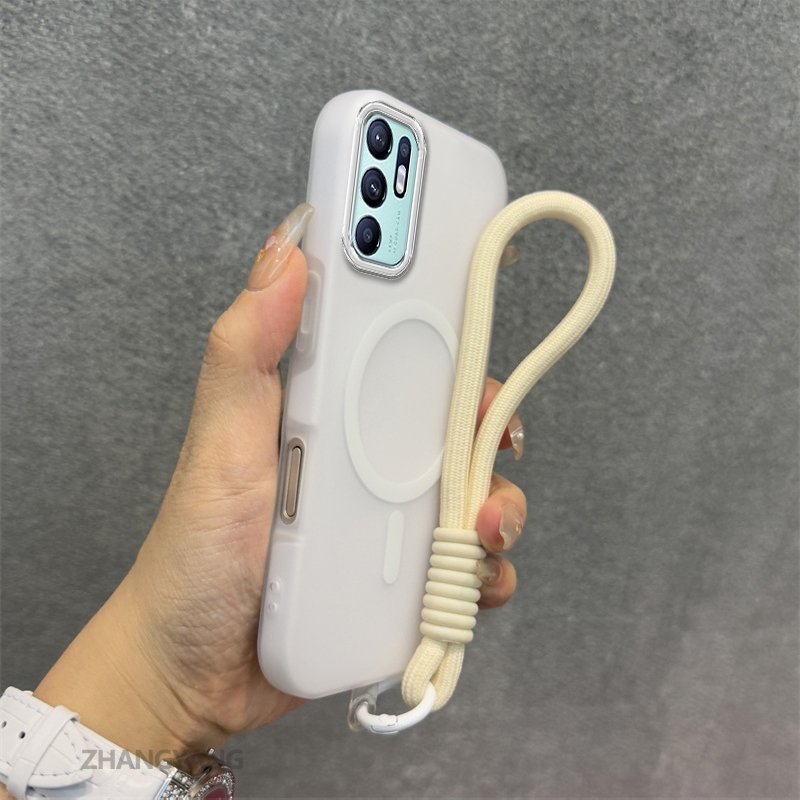 Ốp Lưng Cho OPPO RENO 6Z 5G Reno 6 RENO 5Z 5G Silicone TPU Mềm Ốp Lưng Điện Thoại Hút Từ Tính Cao Cấp Thẩm Mỹ Thiết Kế Mới Dây Treo Miễn Phí Và Tinh Tế