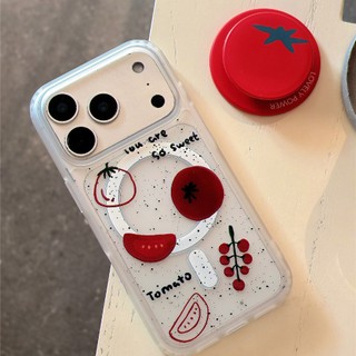 Ốp lưng họa tiết cà chua đỏ cho iPhone 11 12 Pro 13 Pro Max 15 Pro Max 14 16 Pro 16 Plus 17 Air 17 Pro 17 Pro Max
