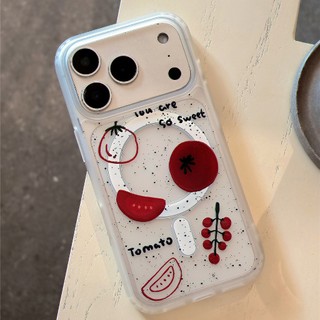 Ốp lưng họa tiết cà chua đỏ cho iPhone 11 12 Pro 13 Pro Max 15 Pro Max 14 16 Pro 16 Plus 17 Air 17 Pro 17 Pro Max