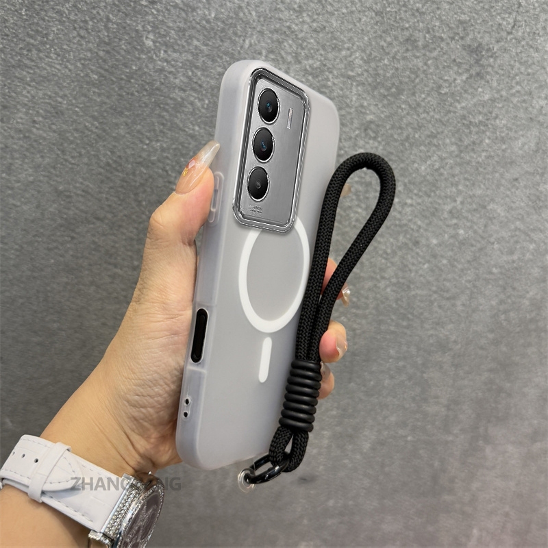 Ốp Lưng Cho Realme C75 C75x C73 Silicon TPU Mềm Ốp Lưng Điện Thoại Hút Từ Tính Cao Cấp Thẩm Mỹ Thiết Kế Mới Dây Treo Miễn Phí Và Tinh Tế