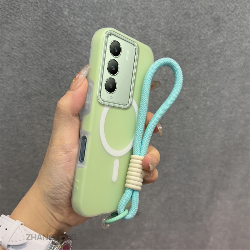 Ốp Lưng Cho Realme C75 C75x C73 Silicon TPU Mềm Ốp Lưng Điện Thoại Hút Từ Tính Cao Cấp Thẩm Mỹ Thiết Kế Mới Dây Treo Miễn Phí Và Tinh Tế