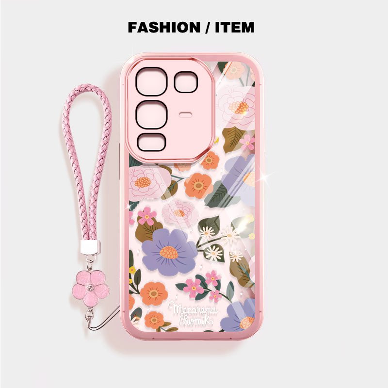 Vỏ YBD Cho infinix Note 50 Pro Plus Note 60 Pro X6658 X6855 X6856 X6878 X6879 Tranh Sơn Dầu Hoa Dây Treo Vỏ Điện Thoại