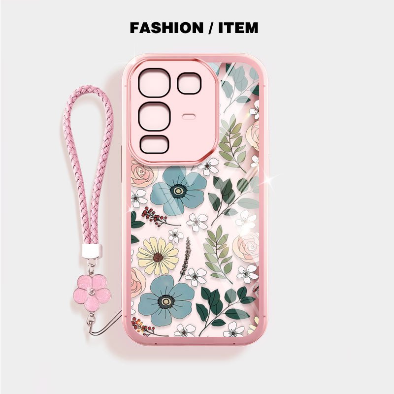 Vỏ YBD Cho infinix Note 50 Pro Plus Note 60 Pro X6658 X6855 X6856 X6878 X6879 Tranh Sơn Dầu Hoa Dây Treo Vỏ Điện Thoại