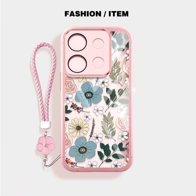 Vỏ YBD Cho OPPO A6C A6X A6 Pro A6T Pro A6S A6K Tranh Sơn Dầu Hoa Dây Treo Vỏ Điện Thoại