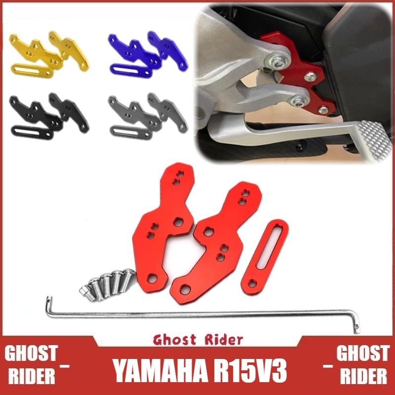 Dành Cho Xe YAMAHA YZF R15 V3 2017-2021 Xe Máy CNC Có Thể Điều Chỉnh Rearset Chân Chốt Nâng Giá Đỡ Phía Sau Chân Bộ