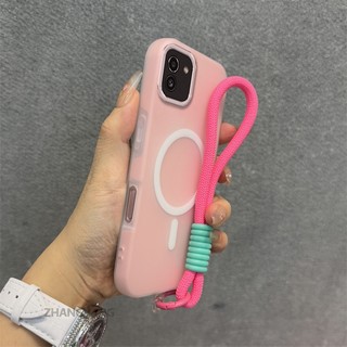 Ốp Lưng Dành Cho Samsung A03 Silicon Cao Cấp Cảm Giác Da Ốp Lưng Điện Thoại 2 Trong 1 Thiết Kế Thẩm Mỹ Có Chức Năng Hút Từ Tính Và Dây Miễn Phí