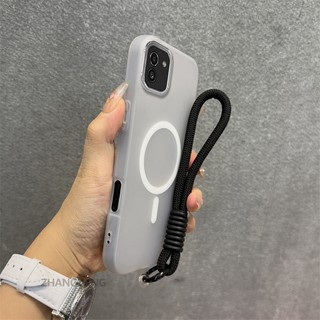 Ốp Lưng Dành Cho Samsung A03 Silicon Cao Cấp Cảm Giác Da Ốp Lưng Điện Thoại 2 Trong 1 Thiết Kế Thẩm Mỹ Có Chức Năng Hút Từ Tính Và Dây Miễn Phí