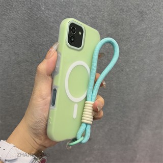 Ốp Lưng Dành Cho Samsung A03 Silicon Cao Cấp Cảm Giác Da Ốp Lưng Điện Thoại 2 Trong 1 Thiết Kế Thẩm Mỹ Có Chức Năng Hút Từ Tính Và Dây Miễn Phí
