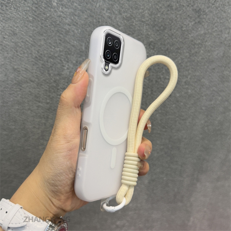 Ốp Lưng Dành Cho Samsung A12 A22 4G M12 M22 M32 Silicon TPU Mềm Ốp Lưng Điện Thoại Hút Từ Tính Cao Cấp Thẩm Mỹ Thiết Kế Mới Dây Treo Miễn Phí Và Tinh Tế