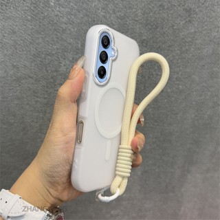 Ốp Lưng Dành Cho Samsung A15 5G A25 5G Vỏ Điện Thoại Silicon Cao Cấp Cảm Giác Da 2 Trong 1 Thiết Kế Thẩm Mỹ Có Chức Năng Hút Từ Tính Và Dây Miễn Phí