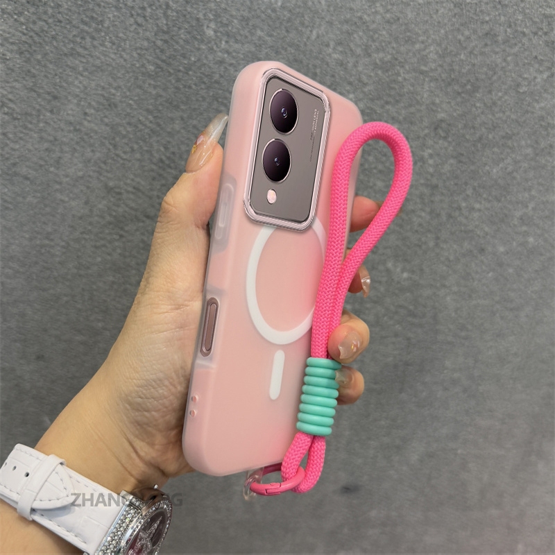 Ốp Lưng Dành Cho vivo Y17S Y28 5G Silicone TPU Mềm Ốp Lưng Điện Thoại Hút Từ Tính Cao Cấp Thẩm Mỹ Thiết Kế Mới Dây Treo Miễn Phí Và Tinh Tế