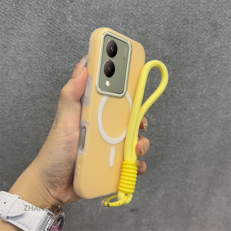 Ốp Lưng Dành Cho vivo Y17S Y28 5G Silicone TPU Mềm Ốp Lưng Điện Thoại Hút Từ Tính Cao Cấp Thẩm Mỹ Thiết Kế Mới Dây Treo Miễn Phí Và Tinh Tế