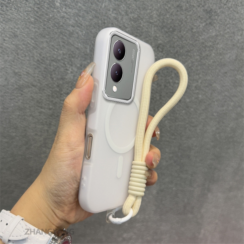 Ốp Lưng Dành Cho vivo Y17S Y28 5G Silicone TPU Mềm Ốp Lưng Điện Thoại Hút Từ Tính Cao Cấp Thẩm Mỹ Thiết Kế Mới Dây Treo Miễn Phí Và Tinh Tế
