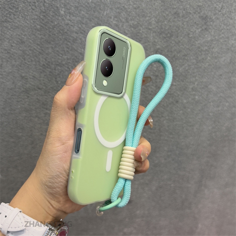 Ốp Lưng Dành Cho vivo Y17S Y28 5G Silicone TPU Mềm Ốp Lưng Điện Thoại Hút Từ Tính Cao Cấp Thẩm Mỹ Thiết Kế Mới Dây Treo Miễn Phí Và Tinh Tế