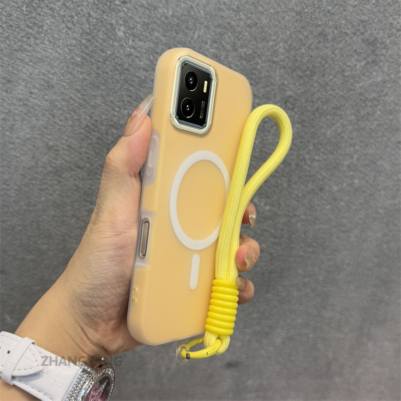 Ốp Lưng Cho VIVO Y15S Y15A Silicone TPU Mềm Ốp Lưng Điện Thoại Hút Từ Tính Cao Cấp Thẩm Mỹ Thiết Kế Mới Dây Treo Miễn Phí Và Tinh Tế