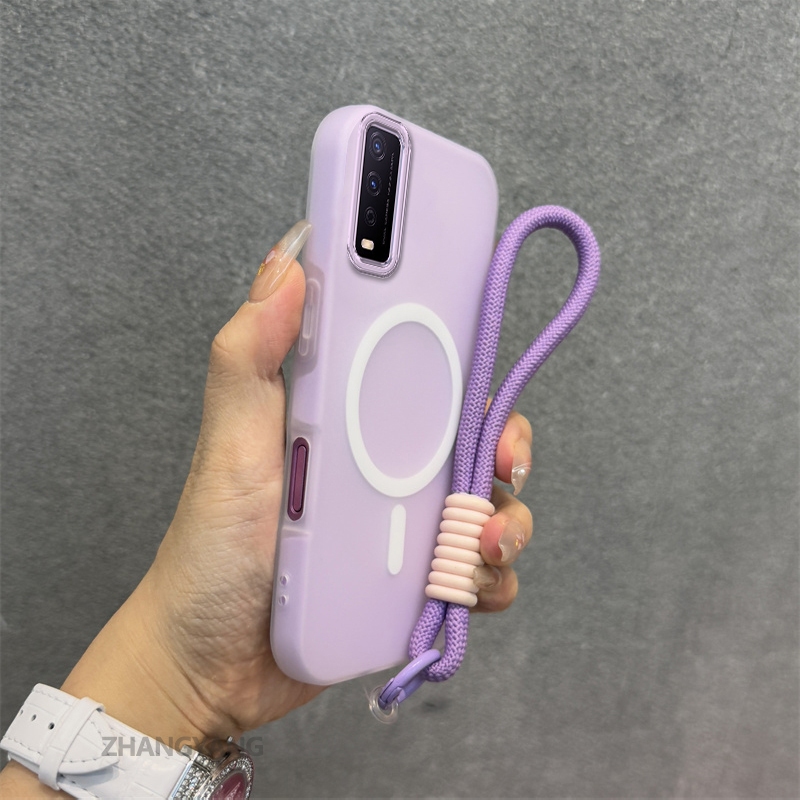 Ốp lưng cho vivo y20 y20s y12s y20i y12a Vỏ mềm TPU silicon Vỏ điện thoại hút từ tính cao cấp thẩm mỹ thiết kế mới dây treo miễn phí và tinh tế